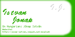 istvan jonap business card